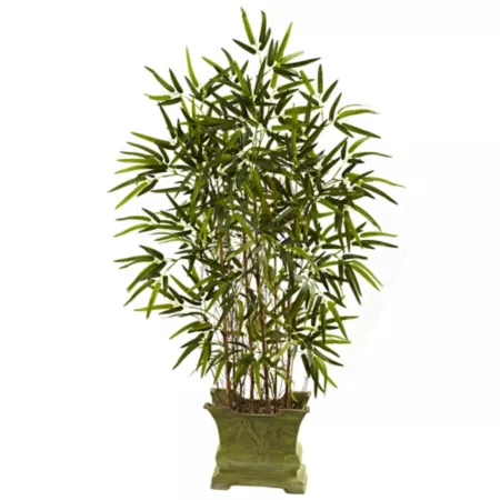 45" Nearly Natural Bamboo Tree with Decorative Planter Artificial Plants & Flowers