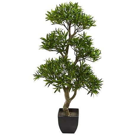 Nearly Natural 37 in. Bonsai Styled Artificial Podocarpus Tree