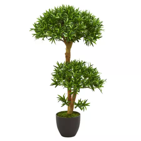 Almost Natural 3 Foot Bonsai Style Artificial Podocarpus Tree Artificial Plants & Flowers