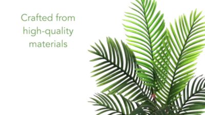 Image showing  4.5 ft. Artificial Paradise Palm Tree in White Planter