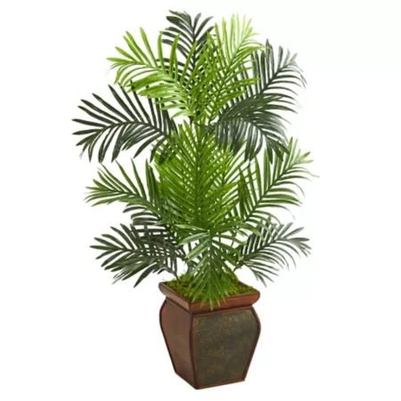 Nearly Natural 3 Foot Artificial Paradise Palm in Decorative Planter Artificial Plants & Flowers