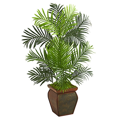 Nearly Natural 3 ft. Artificial Paradise Palm Tree in Decorative Planter