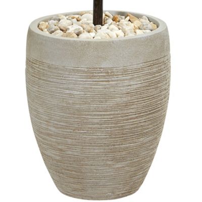 Image showing  3 ft. UV-Resistant Indoor/Outdoor Artificial Boxwood Ball Topiary Tree in Oval Planter