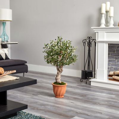 Image showing  3 ft. Artificial Olive Tree in Terracotta Planter