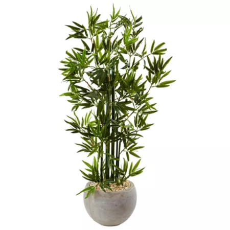 Almost Natural 4 Foot Artificial Bamboo Tree in Sand Colored Bowl Artificial Plants & Flowers