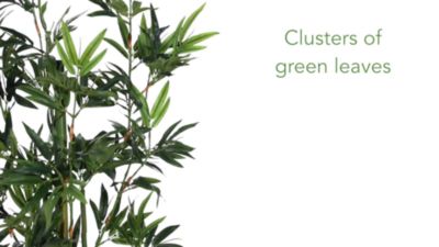 Image showing  4 ft. Artificial Bamboo Tree in Coiled Rope Planter