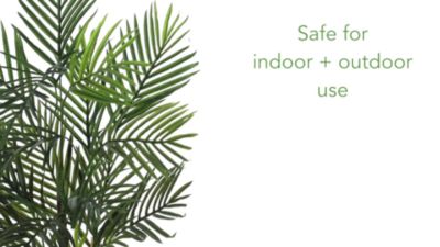 Image showing  39 in. Artificial Areca Palm in White Square Planter