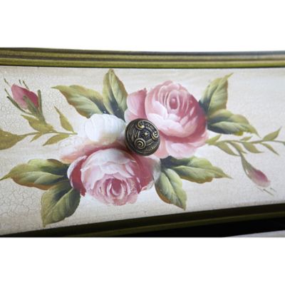 Image showing 5 th Nearly Natural Antique Night Stand with Floral Art