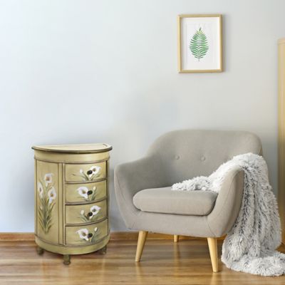 Image showing  Antique Accessory Table with Calla Lily Floral Art, 7013