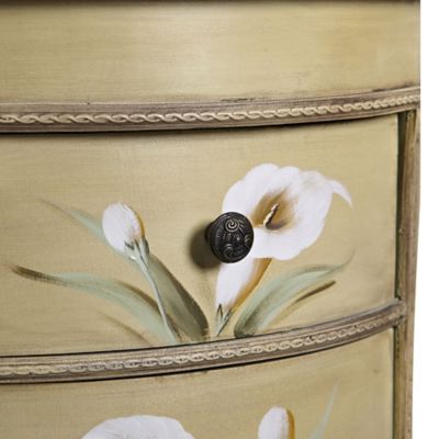 Image showing  Antique Accessory Table with Calla Lily Floral Art, 7013