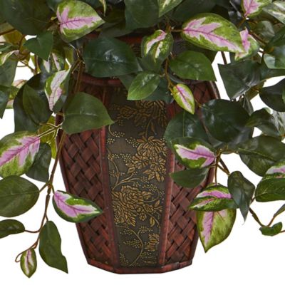 Image showing  20 in. Artificial Hoya Plant in Decorative Planter