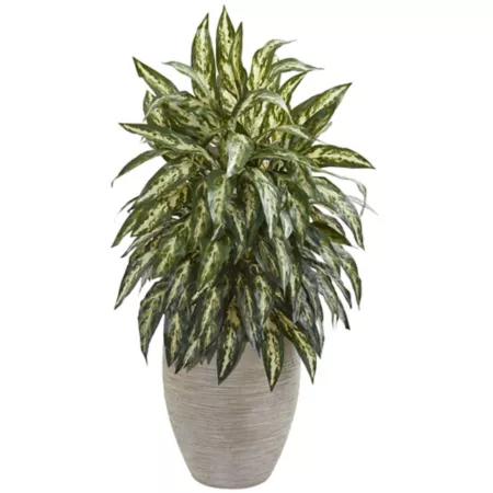 Nearly Natural 33" Artificial Aglaonema Plant in Sand Planter Artificial Plants & Flowers