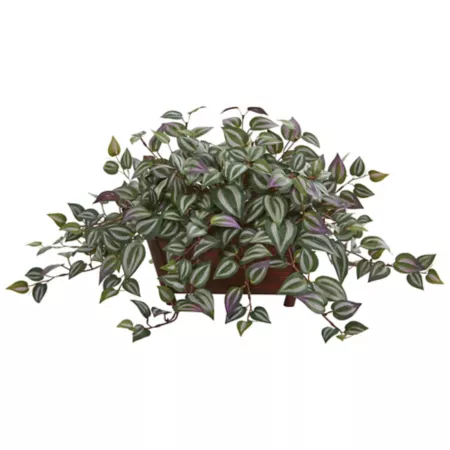 Nearly Natural 14" Wandering Jewish Artificial Plant in Decorative Pot Artificial Plants & Flowers