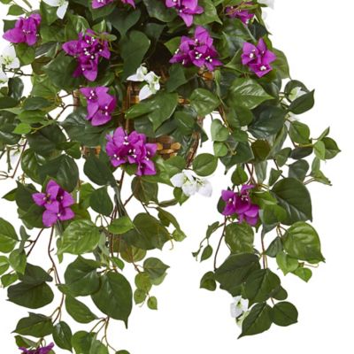 Image showing  30 in. Mixed Bougainvillea Artificial Plant Hanging Basket