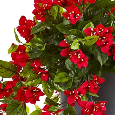 Image showing  26 in. UV-Resistant Indoor/Outdoor Artificial Bougainvillea Artificial Plant in Planter