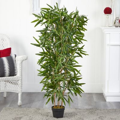 Image showing  4 ft. Real Touch UV-Resistant Indoor/Outdoor Artificial Bamboo Tree