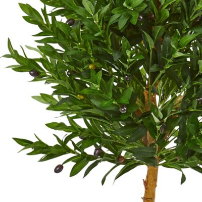 Image showing  4.5 ft. UV-Resistant Indoor/Outdoor Artificial Olive Cone Topiary Tree