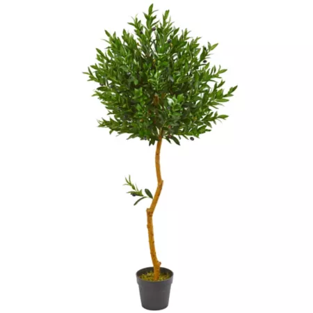 Nearly Natural 58" Indoor/Outdoor UV Resistant Artificial Olive Topiary Tree Artificial Plants & Flowers