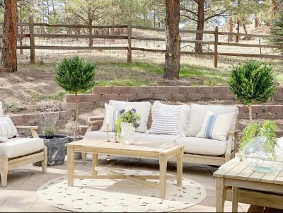 Image showing  58 in. Indoor/Outdoor UV-Resistant Artificial Olive Topiary Tree