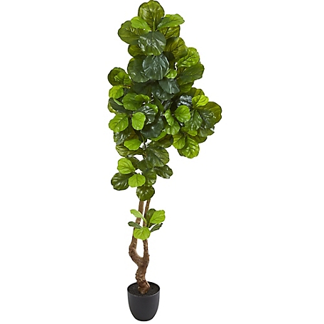 Nearly Natural 78 in. Real Touch Artificial Fiddle Leaf Tree