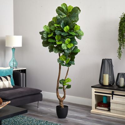 Image showing  78 in. Real Touch Artificial Fiddle Leaf Tree
