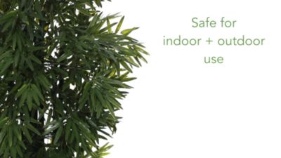 Image showing  64 in. UV-Resistant Indoor/Outdoor Artificial Bamboo Tree with Green Trunks