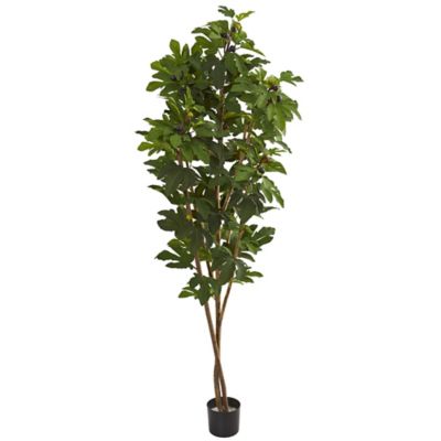 Nearly Natural 81 in. Artificial Fig Tree