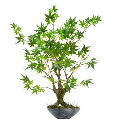 Nearly Natural 30 in. Artificial Maple Bonsai Tree in Planter