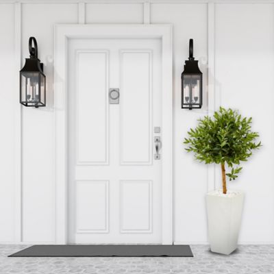 Image showing  4 ft. UV-Resistant Indoor/Outdoor Artificial Olive Topiary Tree in White Planter