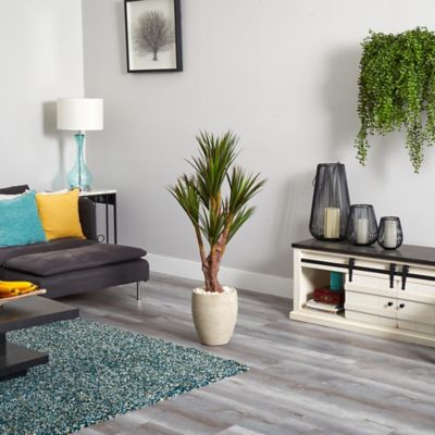 Image showing  50 in. UV-Resistant Indoor/Outdoor Artificial Yucca Tree in Planter
