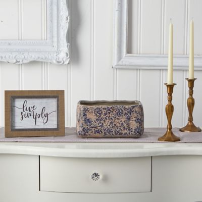 Image showing  10 in. Tuscan Ceramic Rectangle Planter, 0718-S1