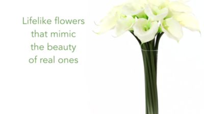 Image showing  Calla Lily Silk Flower Arrangement with Cylinder