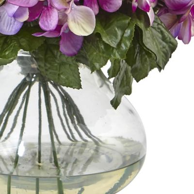 Image showing  14.5 in. Beauty Hydrangea with Large Vase