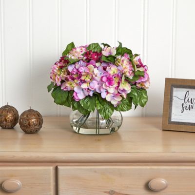 Image showing  14.5 in. Beauty Hydrangea with Large Vase