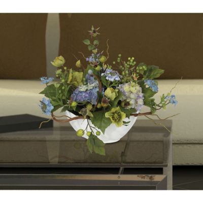 Image showing 4 th Nearly Natural 20 in. Artificial Hydrangea Centerpiece