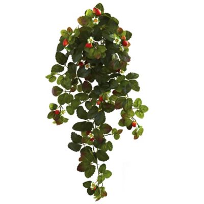 Image showing  31 in. Strawberry Hanging Bush with Berry Set, 2 pc.