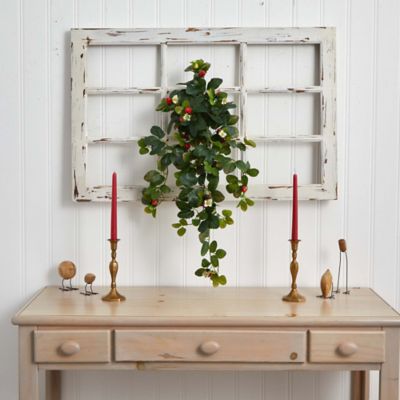 Image showing  31 in. Strawberry Hanging Bush with Berry Set, 2 pc.
