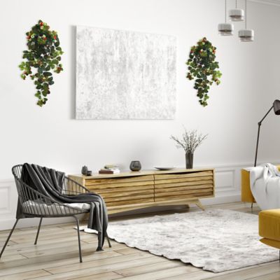 Image showing  31 in. Strawberry Hanging Bush with Berry Set, 2 pc.