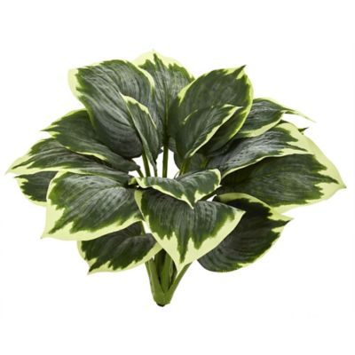 Nearly Natural 23 in. Variegated Hosta Artificial Plant Set, 6 pc.