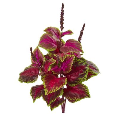 Nearly Natural 23 in. Coleus Bush Artificial Plant Set, 6 pc.