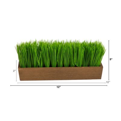 Image showing  12 in. Grass Artificial Plant in Decorative Planter