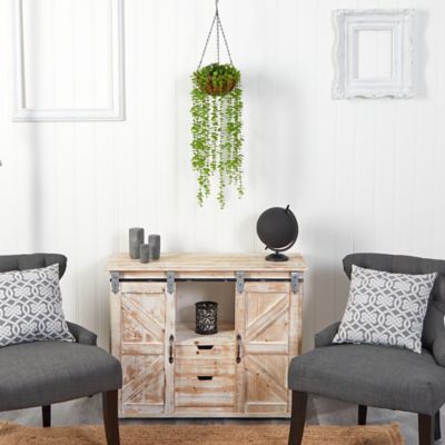 Image showing  3 ft. Artificial Eucalyptus Plant in Hanging Basket