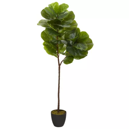 Nearly Natural 59" Real Touch Artificial Fiddle Leaf Tree Artificial Plants & Flowers