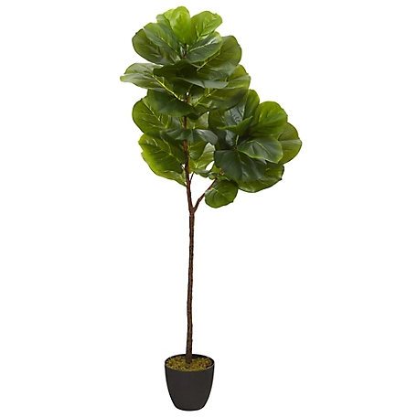 Nearly Natural 59 in. Real Touch Artificial Fiddle Leaf Tree