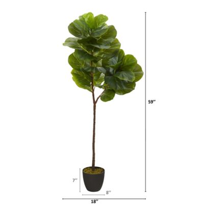 Image showing  59 in. Real Touch Artificial Fiddle Leaf Tree