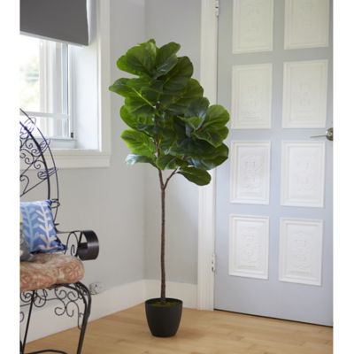 Image showing  59 in. Real Touch Artificial Fiddle Leaf Tree