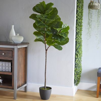 Image showing  59 in. Real Touch Artificial Fiddle Leaf Tree