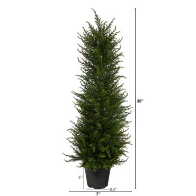 Image showing 1 th Nearly Natural 2.5 ft. UV-Resistant Indoor/Outdoor Artificial Cypress Tree