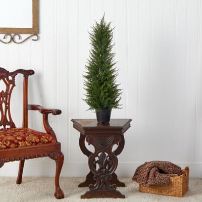 Image showing 2 th Nearly Natural 2.5 ft. UV-Resistant Indoor/Outdoor Artificial Cypress Tree