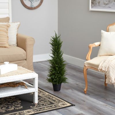 Image showing 3 th Nearly Natural 2.5 ft. UV-Resistant Indoor/Outdoor Artificial Cypress Tree